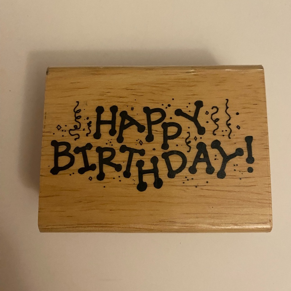 Stamp Craft 440H114 Happy Birthday Rubber Stamp